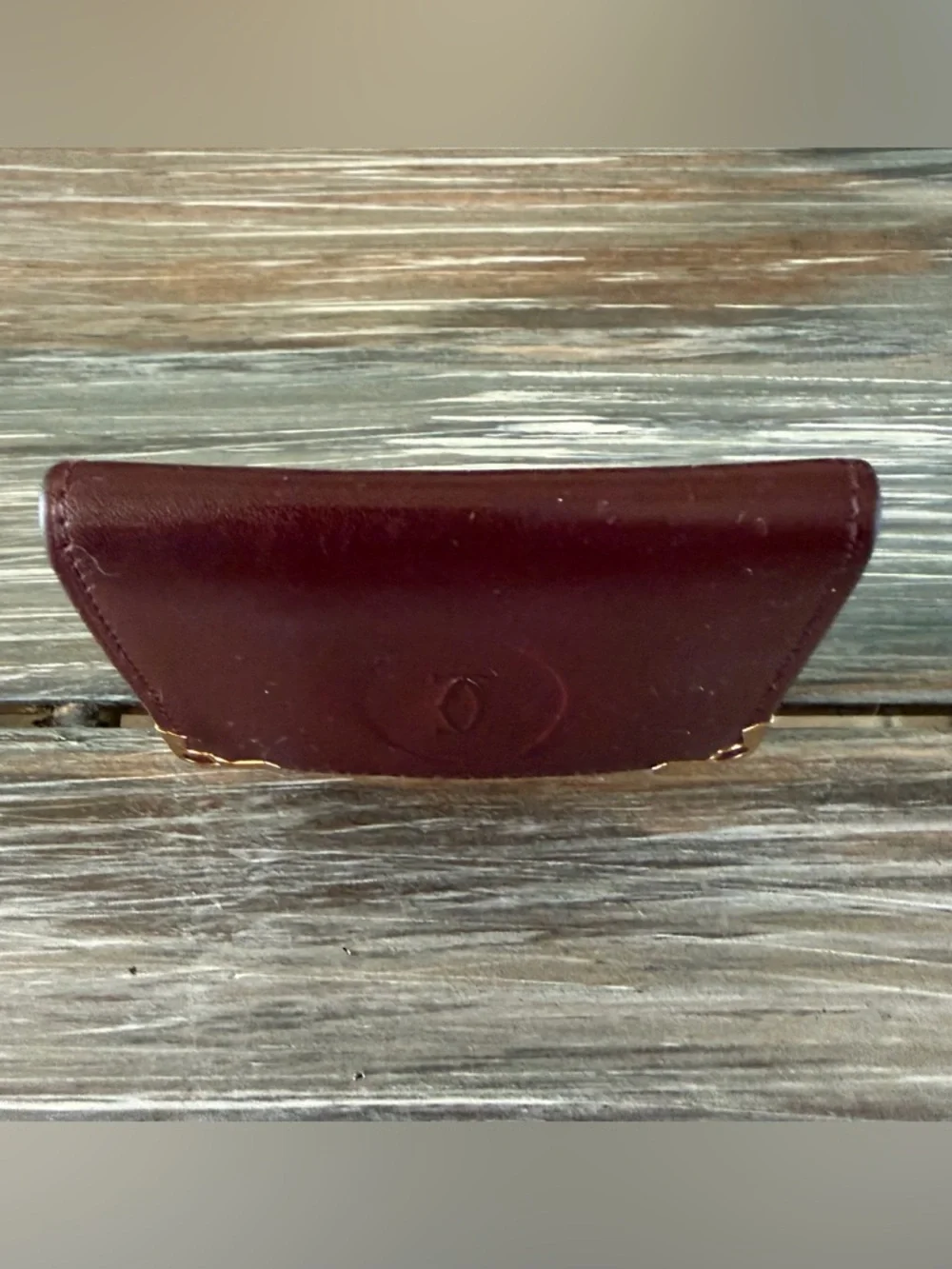 Cartier coin case square purse / wallet Must de Bordeaux 73184184